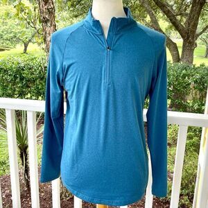 Barbell Blue 1/2 Zip Pullover Sweater. Large.